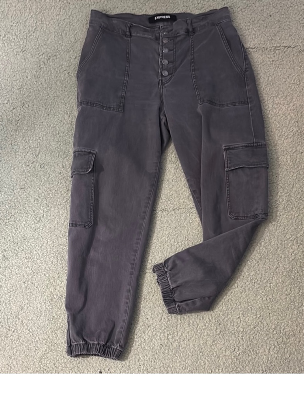 Express Gray Denim Jogger Jean Pants Size 8
